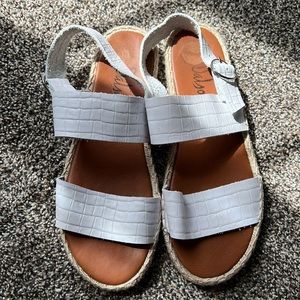 Dalsom espadrilles sandals white size 8